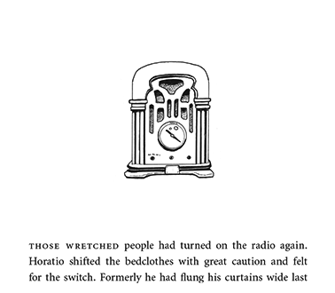 Illustration of a 1930s radio for Beowulf: A Novel of the London Blitz